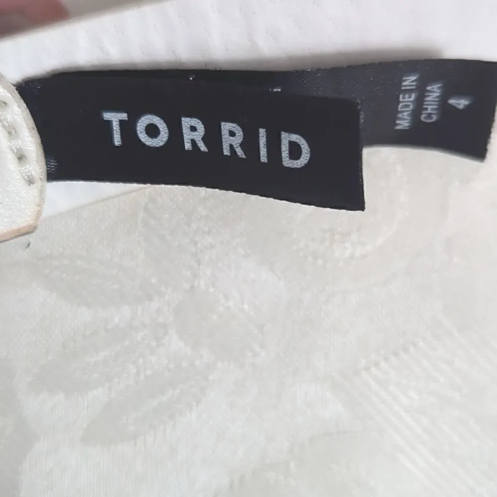 Torrid Faux White Leather Rivet Belt Bag